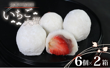 いちご大福 12個 ( 6個 × 2箱 ） 国産 いちご 大福