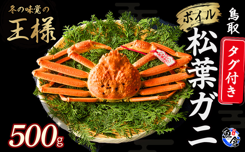 【魚倉】タグ付きボイル松葉ガニ（５００ｇ）
