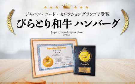 【ジャパン・フード・セレクショングランプリ受賞】びらとり和牛ハンバーグ180ｇ6枚　オリジナルソース付 BRTB027