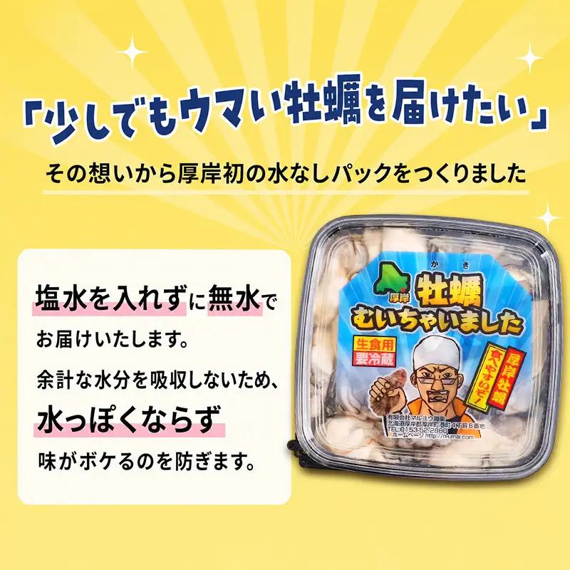 2ヵ月定期便 厚岸産むき牡蠣 500g 牡蠣むいちゃいました！