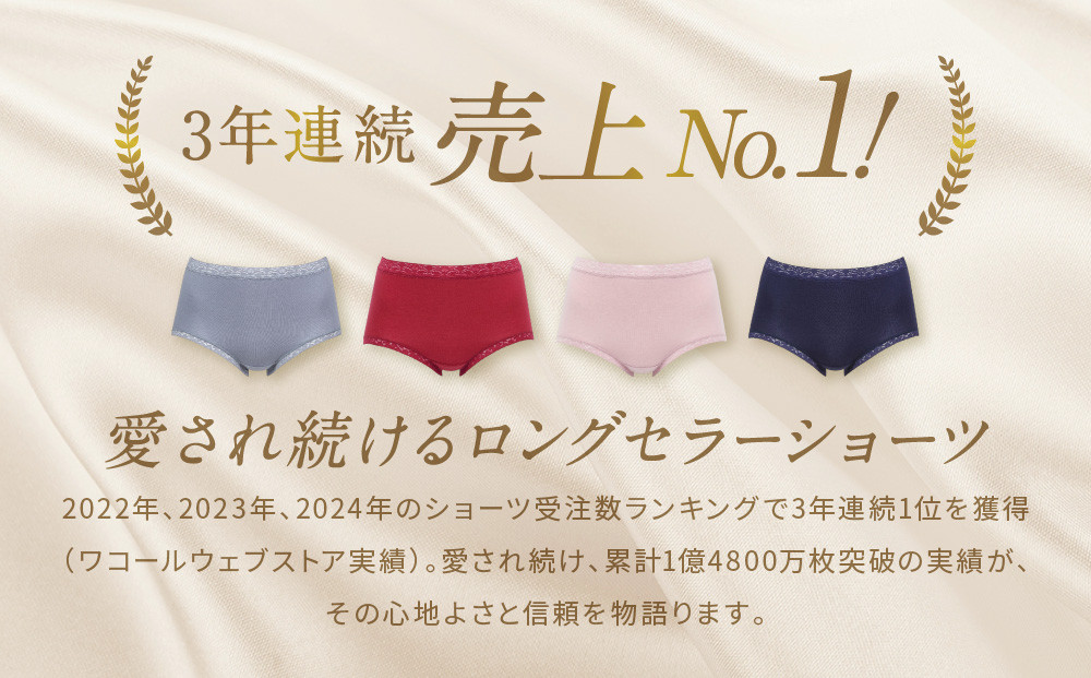 【ワコール】3年連続1位! 見た目スッキリ きれいに整うディアヒップ ショーツ《Mサイズ/カラー：GR》［ 京都 Wacoal ウイング 愛され続けるロングセラーショーツ 人気 おすすめ 有名 ブラン