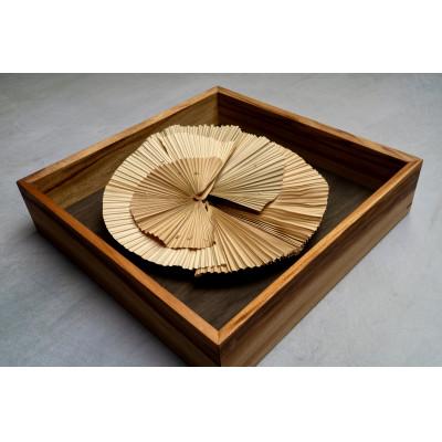 ふるさと納税 伊平屋村 クバの額装KUBANOHOSHI(黒木目)Mサイズ |  | 01