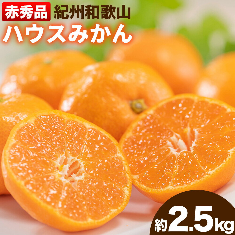【ふるさと納税】 【先行予約】赤秀品 紀州和歌山 ハウス みかん 約2.5kg 株式会社魚鶴商店《2026年6月下旬頃～7月下旬頃出荷》和歌山県 日高川町 みかん ミカン 蜜柑 フルーツ 柑橘