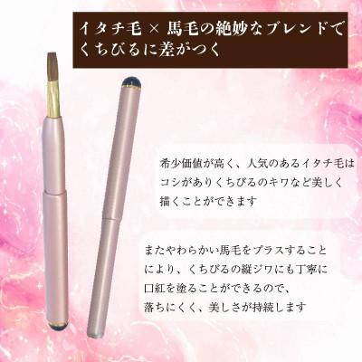 ふるさと納税 松原市 イタチ×馬毛 発色が良く塗りやすい リップブラシ (ピンク) |  | 01