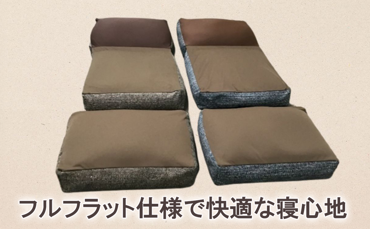 2種類の発砲ビーズを使い、まるで包み込まれるようなやさしい座り心地を実現したリラ・クッションシリーズ「座・らぐじゅあり　ブルー」セット 日本ケミカル工業【ビーズクッション ビーズ 座椅子 椅子 クッシ