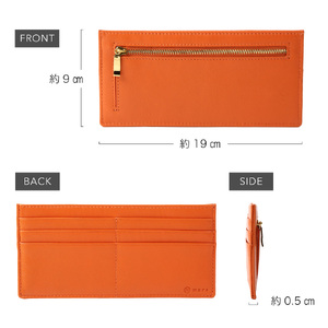 長財布薄型 レディース 本革 フクシアピンク MURA｜長財布