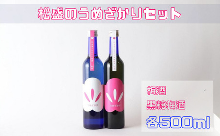 松盛のうめざかりセット（梅酒・黒糖梅酒 各500ml×１本）｜梅酒