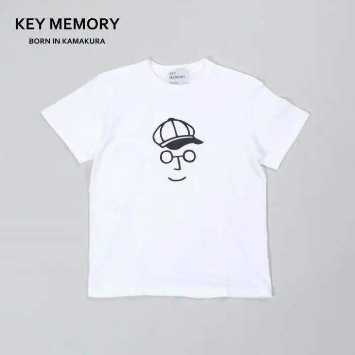 《1》【KEYMEMORY 鎌倉】キャスケットイラストTシャツ WHITE