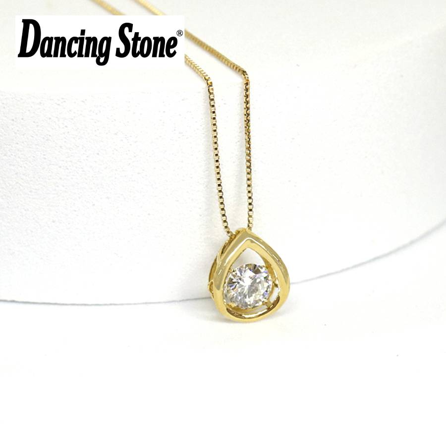 ＜Crossfor＞ダンシングストーン/１８金ダイヤモンドドロップペンダント　＊ダイヤモンド0.4ct（鑑定書付き）PD-0012