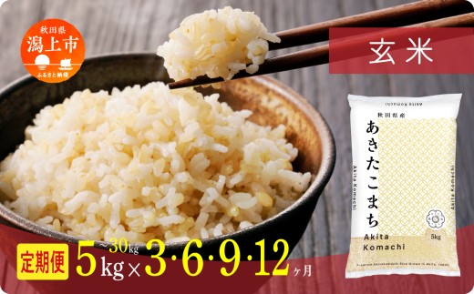
                  《新米先行予約》【毎月届く】令和8年産 秋田県産あきたこまち 玄米 定期便 5kg〜30kg 3回 6回 9回 12回 秋田のこまち農場 潟上市 
                