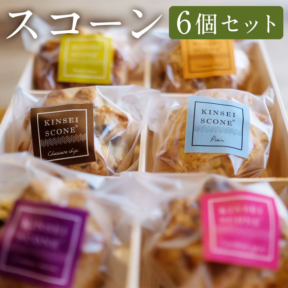 【ふるさと納税】ギフトにぴったり スコーン 6個セット 6種類 木箱入り プレーン チョコチップ キャラメル クランベリーヨーグルト ベイクドチーズ きなこ スイーツ お菓子 焼き菓子 ギフト プレゼント 長崎県 長崎市 送料無料