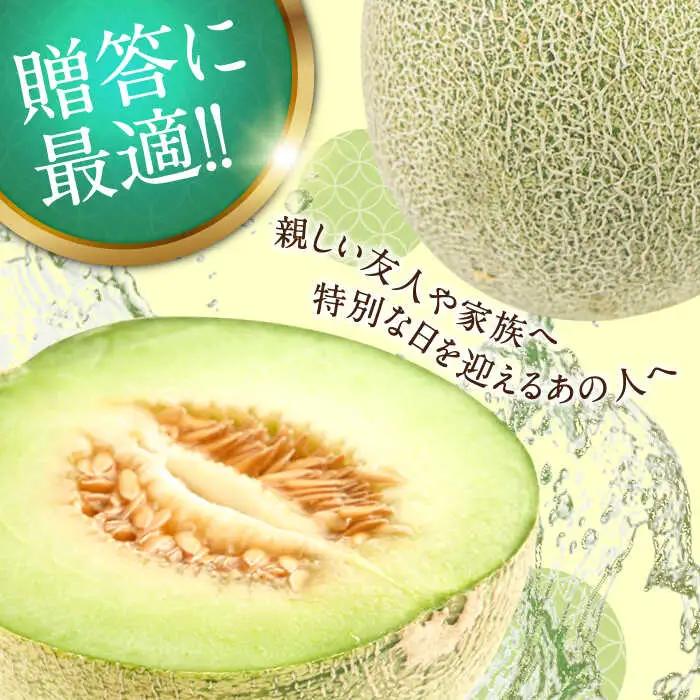 【2027年5月-発送】【さわやかな味！ 】タカミメロン 2玉 （約 2kg）  / メロン 南島原市 / 南島原果物屋 [SCV004]