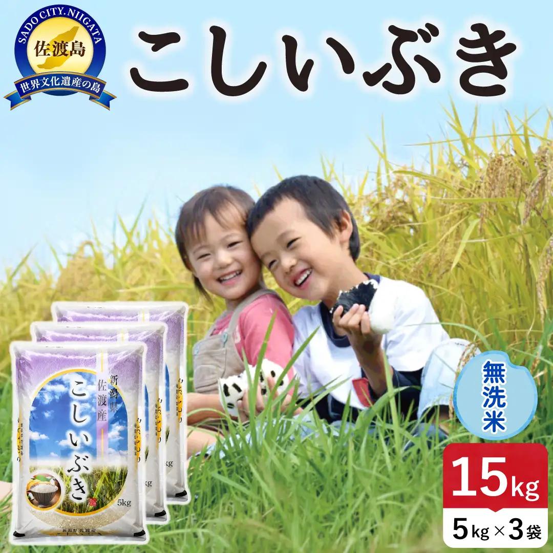 佐渡島産こしいぶき 無洗米 15kg 令和8年産 農薬5割減 土屋農園 195962-052502