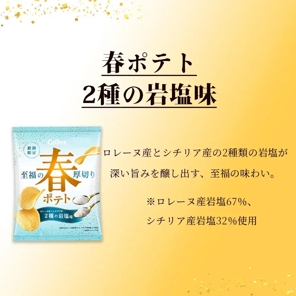 春ポテト＜2種の岩塩味＞ 12袋入×1箱 カルビー ポテトチップス《千歳工場製造》