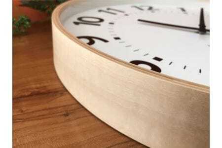 KATOMOKU Plywood clock km-106　木製掛け時計（ナチュラル）