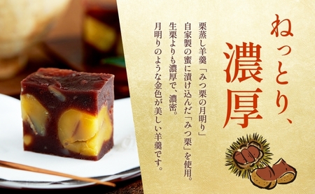 和菓子 栗蒸し羊羹 みつ栗の月明り 1棹入 羊羹 ようかん