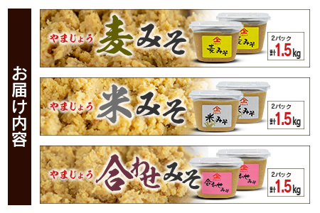 「１００年以上の歴史」徳山みそ・しょうゆ醸造場 ３種の味噌６個セット【B376】