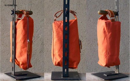 木の庄帆布 BOX POUCH ボックスポーチ　k-khg-bxp01t（C/＃95 VERMILION / バーミリオン）