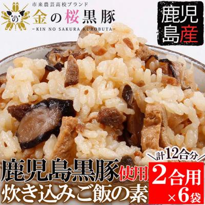 ふるさと納税 いちき串木野市 金の桜黒豚 炊き込み ご飯の素 2合用(260g)×6袋 計12合分