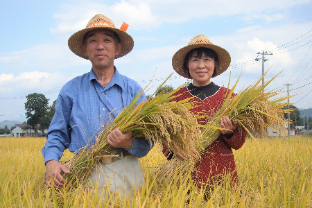 	【令和5年産新米】【オーガニック米】【玄米】遠藤さんの「つや姫」4.4kg(2.2kg×2袋)_A131(R5)