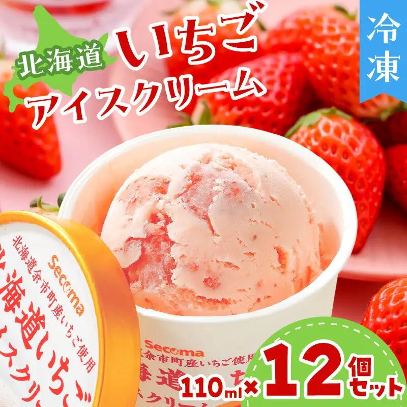 北海道いちごアイスクリーム 110ml×12個セット ギフト_Y051-0001