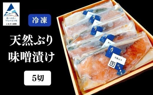 天然ブリ味噌漬け 5切れ 冷凍便｜鰤 ぶり 小松市 石川県 【株式会社竹本商店】