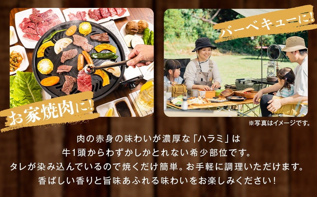 【焼くだけ簡単！】漬け込み牛ハラミ 約400g×2 
