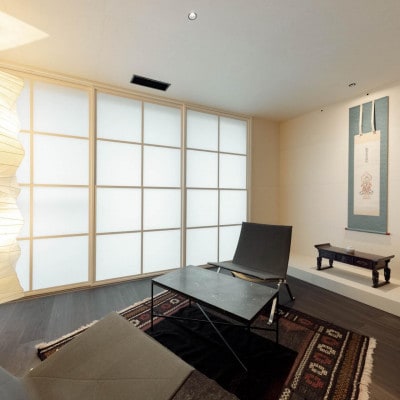 【楽土庵宿泊+アロマWS体験】紙の部屋、「郷味(きょうみ)和食」(スペシャルディナー)ペア宿泊券