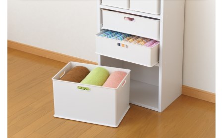 収納ボックス インボックス Ｍ ホワイト 3個セット 取っ手付 収納ボックス 衣類 収納ケース カラーボックス おもちゃ収納 押し入れ収納 新生活 一人暮らし 【010S069】