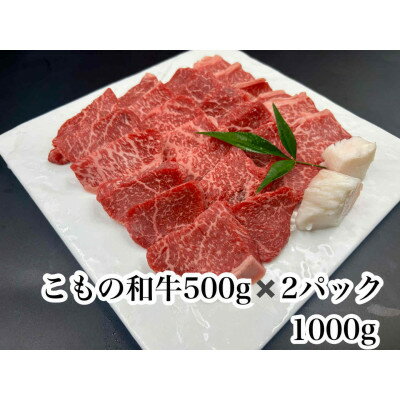 【ふるさと納税】こもの和牛　牝牛紅美焼き肉用1000g【配送不可地域：離島】【1676399】