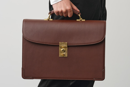 SOMES フラップブリーフケース （ブラウン）EX-33 [ソメスサドル 北海道 砂川市 12260822-a] ソメス バッグ ブリーフケース メンズ 本革 革 革製品 革鞄 革バッグ レザー s