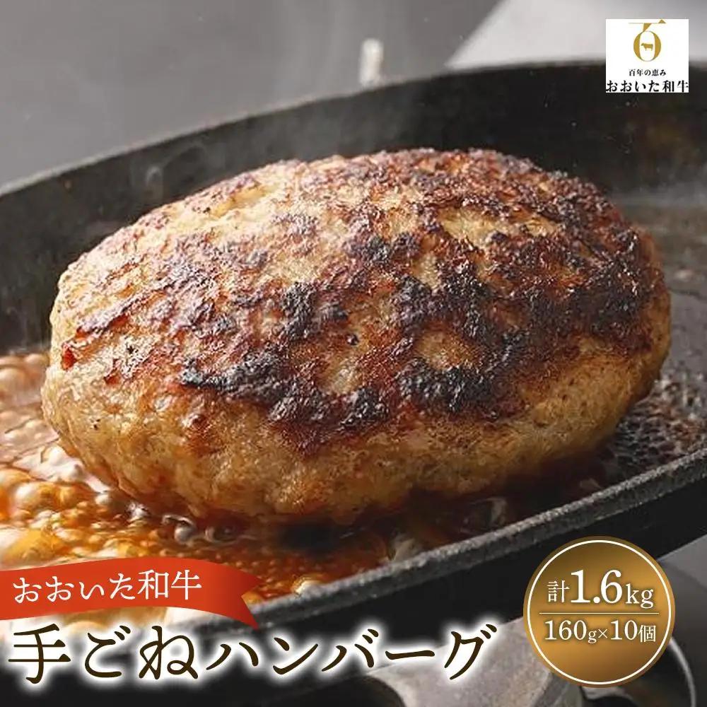 おおいた和牛＆大分県産豚 特製 手ごね ハンバーグ 160g×10個 計1.6kg 手作り和風ソース付き
