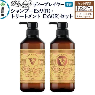 ふるさと納税 滑川町 ディープレイヤー ExV シャンプー500mL トリートメント470g|19_sss-460101