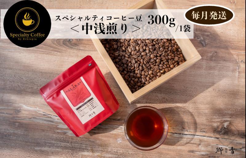 スペシャルティコーヒー焙煎豆 中浅煎り 300g 定期便 全12回 12か月【毎月配送 珈琲 COFFEE コーヒー オリジナル キャンプ アウトドア 大阪 泉佐野 大阪府 泉佐野市】
