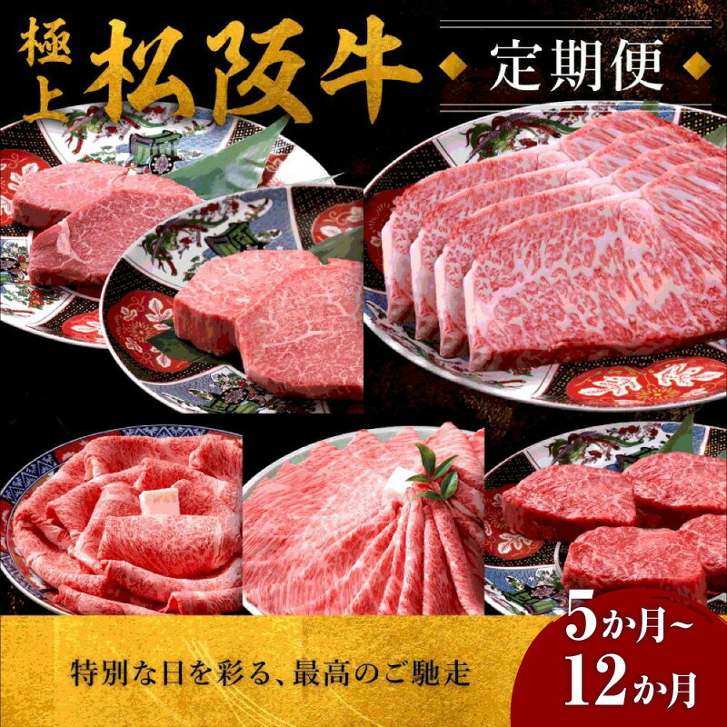 【ふるさと納税】極上松阪牛 定期便 5ヵ月/9ヵ月/12ヵ月 ヒレ・シャトーブリアン・サーロイン・赤身・霜降り・すき焼き・しゃぶしゃぶ・ハンバーグ 松阪牛 高級肉 霜降り肉 ブランド牛 国産牛 贈り物 ギフト【牛追道中】
