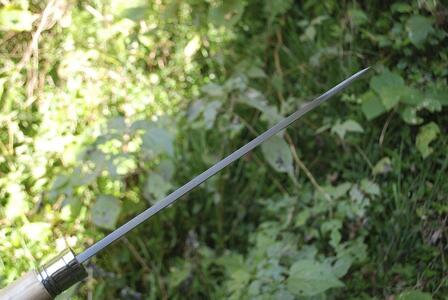 【晶之作】土佐鍛 有害駆除鉈120(両刃 白鋼 樫柄)