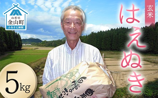 
                  ＜先行予約＞令和８年産【玄米】はえぬき5kg （マイスター監修） 米 お米 白米 ご飯 ブランド米 山形 金山町 F4B-0814
                