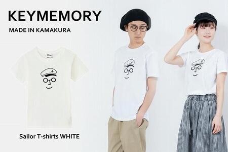 《1》【KEYMEMORY鎌倉】セーラー帽イラストTシャツ WHITE