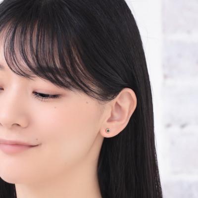 ふるさと納税 山梨県 【山梨県】【ジュエリー】K18 Sirius/シリウス ブラックダイヤモンド0.3ct ピアス |  | 03