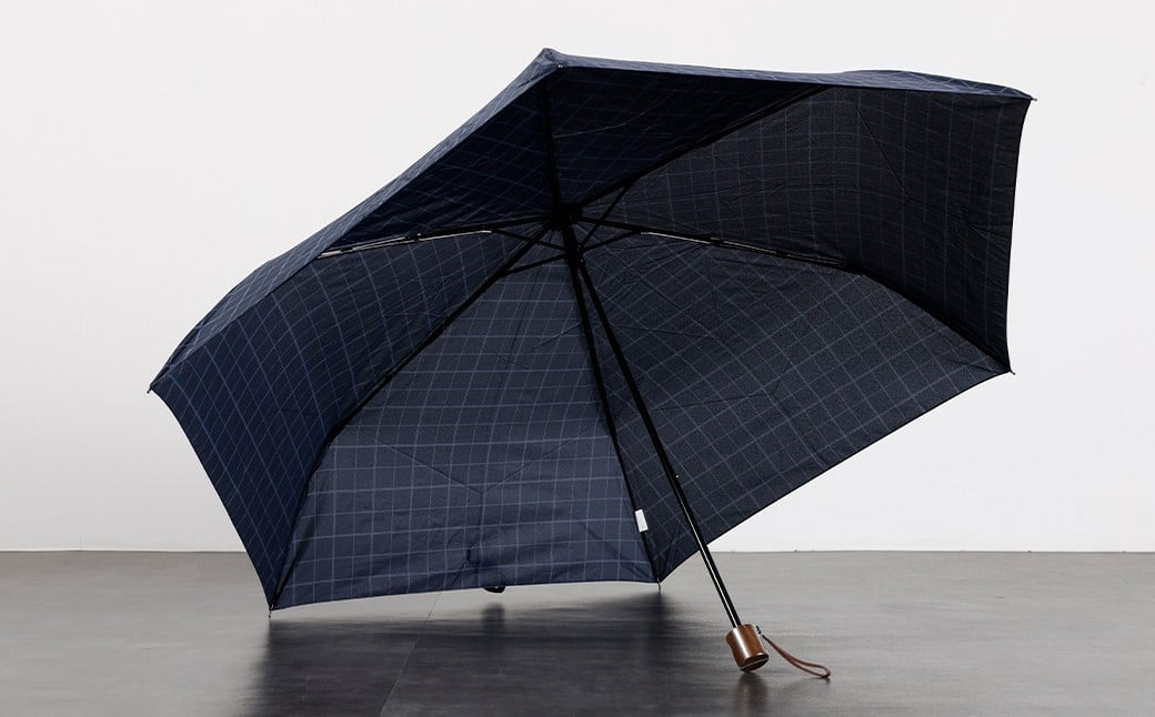 【カラーが選べる】紳士チェック柄大判 65㎝ラクミニ 折りたたみ傘 ブラック 傘 雨傘 雨具 メンズ コンパクト 携帯 福岡県 筑後市