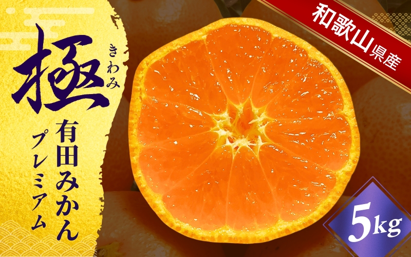 《極》 有田みかん 「プレミアム」 約5kg【選りすぐりの上位20％をお届け！】2S～Lサイズ 有機質肥料100% ※2025年11月下旬～2026年1月上旬頃順次発送 ※北海道・沖縄・離島への配送不