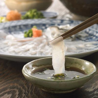 ふるさと納税 宇城市 1日10セット限定!大皿使用　国産高級!!天草とらふぐ刺身セット(3〜4人前)(宇城市)