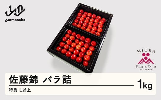 《先行予約》2026年 山形県産 令和8年産 さくらんぼ 佐藤錦 バラ詰1kg 特秀 Ｌ以上  ※沖縄・離島への配送不可 F20A-899