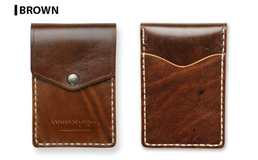 サムライクラフト 縦型カードケース＜ブラウン＞(W67×H100×D12mm) レザー 革 レザー製品 革製品 本格 ルガトショルダー カードケース 名刺入れ 日本製 手縫い ハンドメイド シンプル ギフト ファッション 小物 Samurai Craft【株式会社Stand Field】ta272-brown