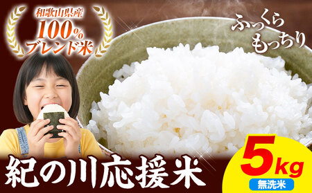 【ふるなびWEEK】無洗米 米 5kg お米 無洗米 5キロ 紀の川応援米