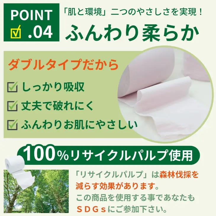トイレットペーパーダブル ピンク 6パック 計72個 トイレットロール 日用品 B140-051