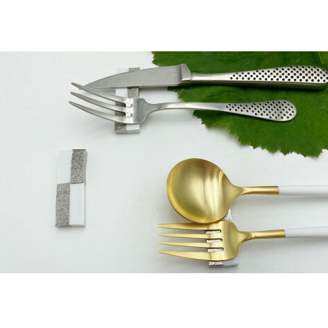 有田焼 シンプルモダン・市松模様のカトラリーレスト 3個セット 鷹巣瑞光堂 A15-222_イメージ2