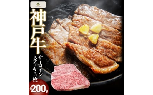 FS70神戸牛サーロインステーキ　3枚(各200g)【1671525】