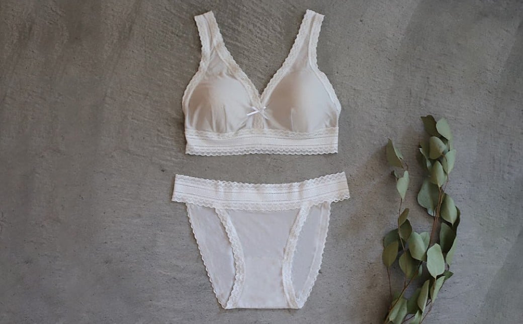 シルク／ショーツ　グレー 