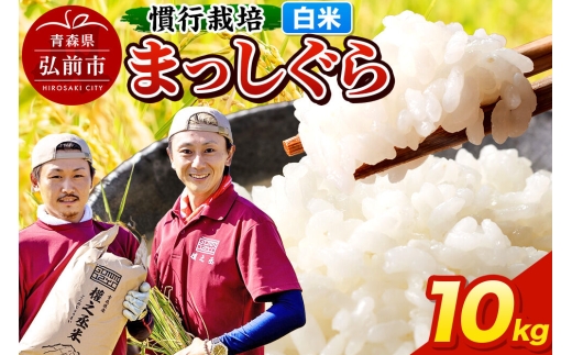 【寄附金額見直しました】まっしぐら 10kg ［白米］ 慣行栽培 青森県産 令和7年産 [お米 東北 精米 青森 青森県産 白米 米 ブランド米]